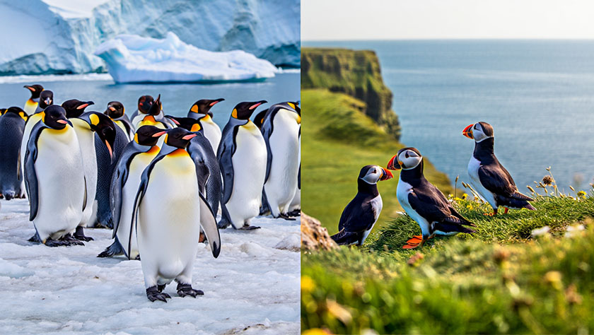 Penguins vs Puffins Habitat